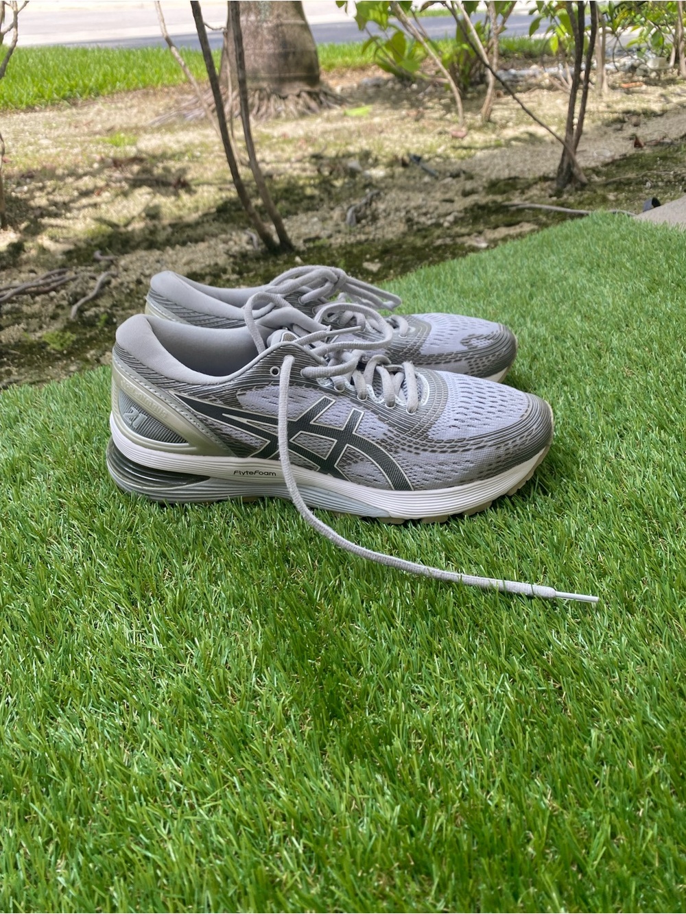 Asics Women's Gray Athletic Running Shoes
